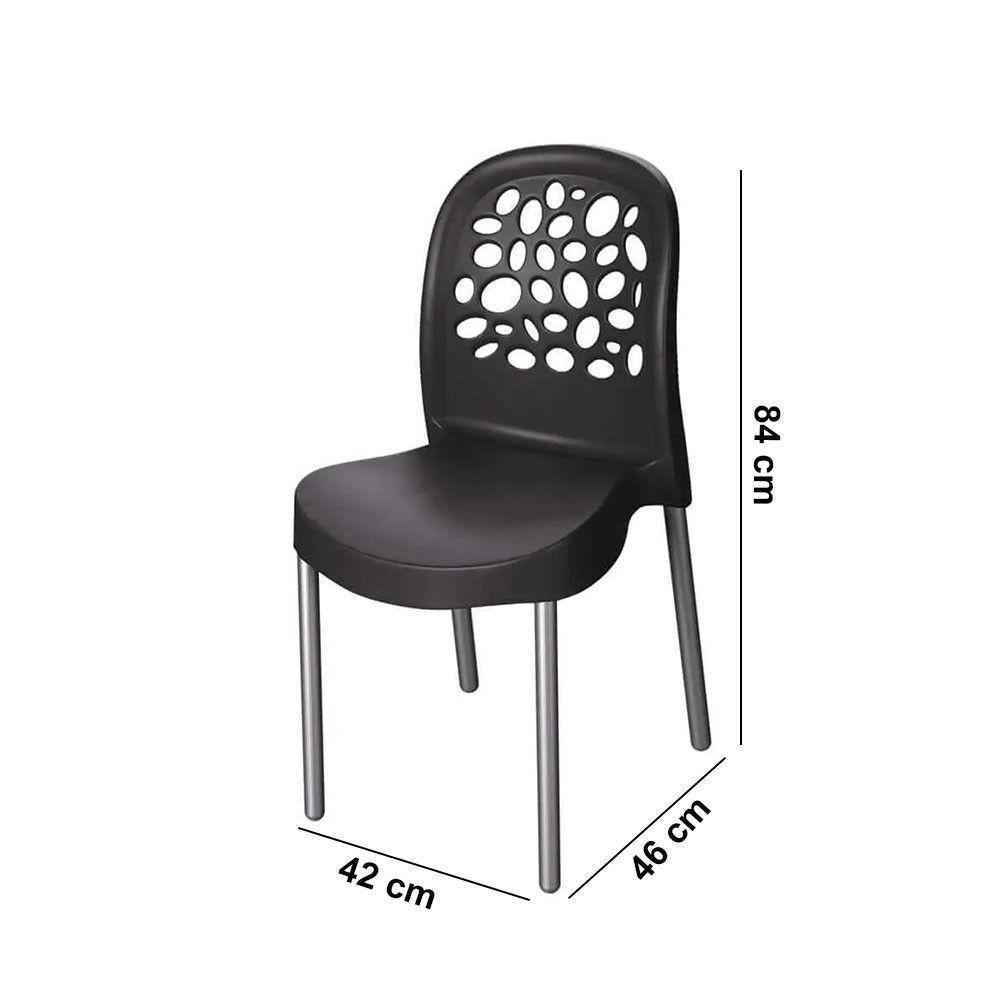 Cadeira Deluxe Forte Plástico Preto - 2