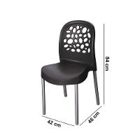 Cadeira Deluxe Forte Plástico Preto - 2