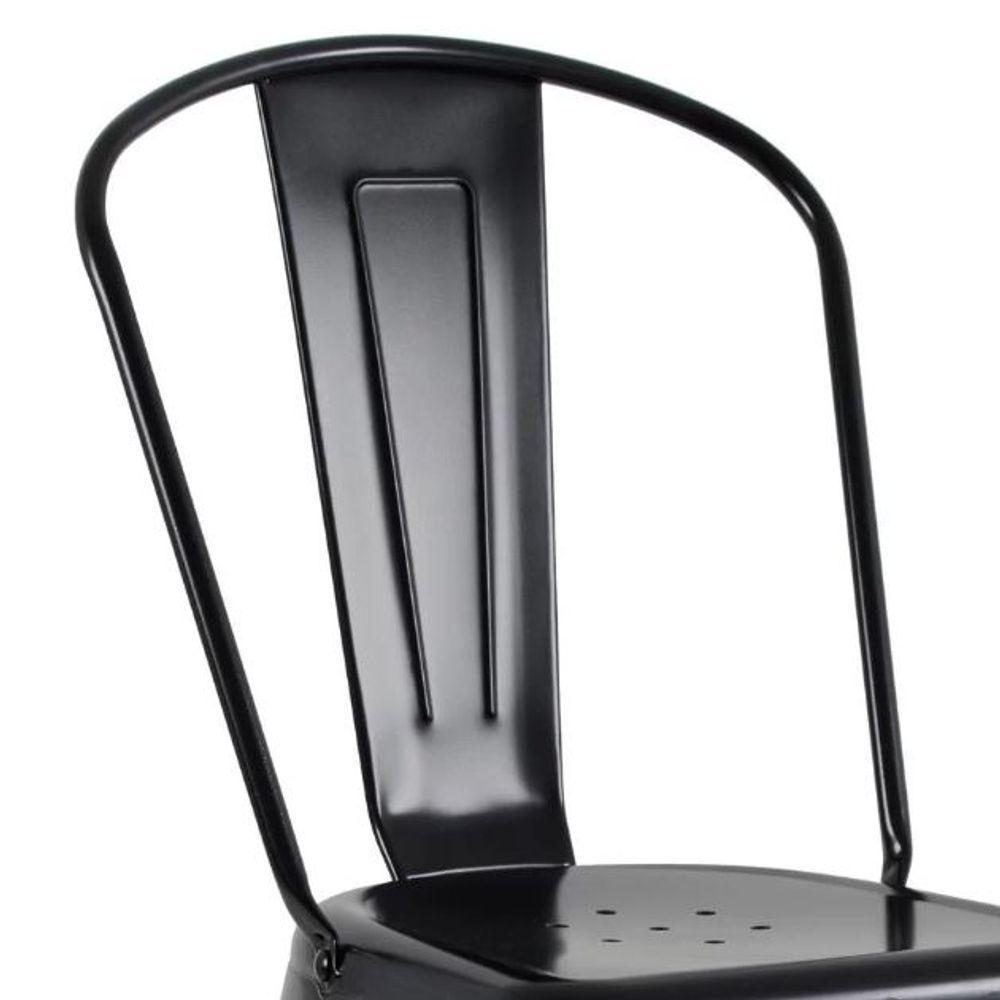 Kit 10 Cadeiras Tolix Fosca ? Aço Industrial Preto, Estilo Retrô Para Sala, Cozinha Ou Escritório - 3