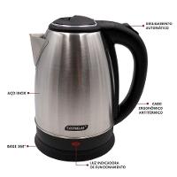 Chaleira Elétrica 1,8l Em Inox Escovado 220v 1500w Rápida Fervura - 3