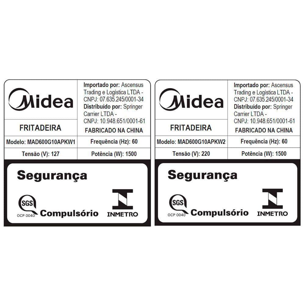 Fritadeira Air Fryer Midea Smart Chef Pro 6L 220V MAD600G10APKW2 - 10