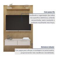 Painel Suspenso 138 Cm Com Nicho Vitória 100% Mdf Cinamomo/off White