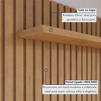 Painel Suspenso 138 Cm Com Nicho Vitória 100% Mdf Cinamomo/off White - 5
