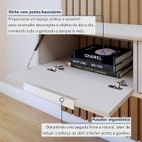 Painel Suspenso 138 Cm Com Nicho Vitória 100% Mdf Cinamomo/off White - 6