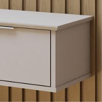 Painel Suspenso 138 Cm Com Nicho Vitória 100% Mdf Cinamomo/off White - 9