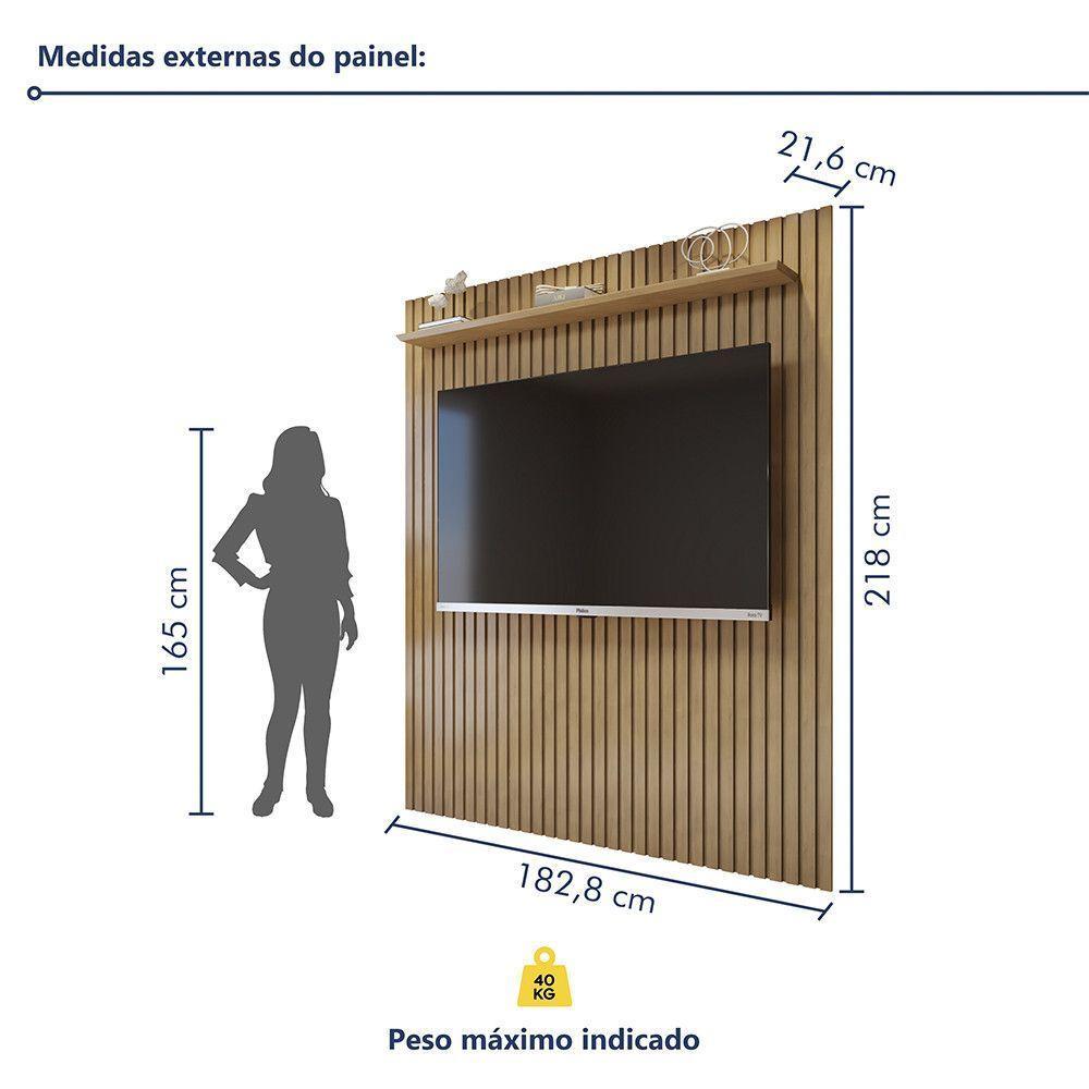 Painel Suspenso 182,8 Cm Vitória 100% Mdf Cinamomo - 7