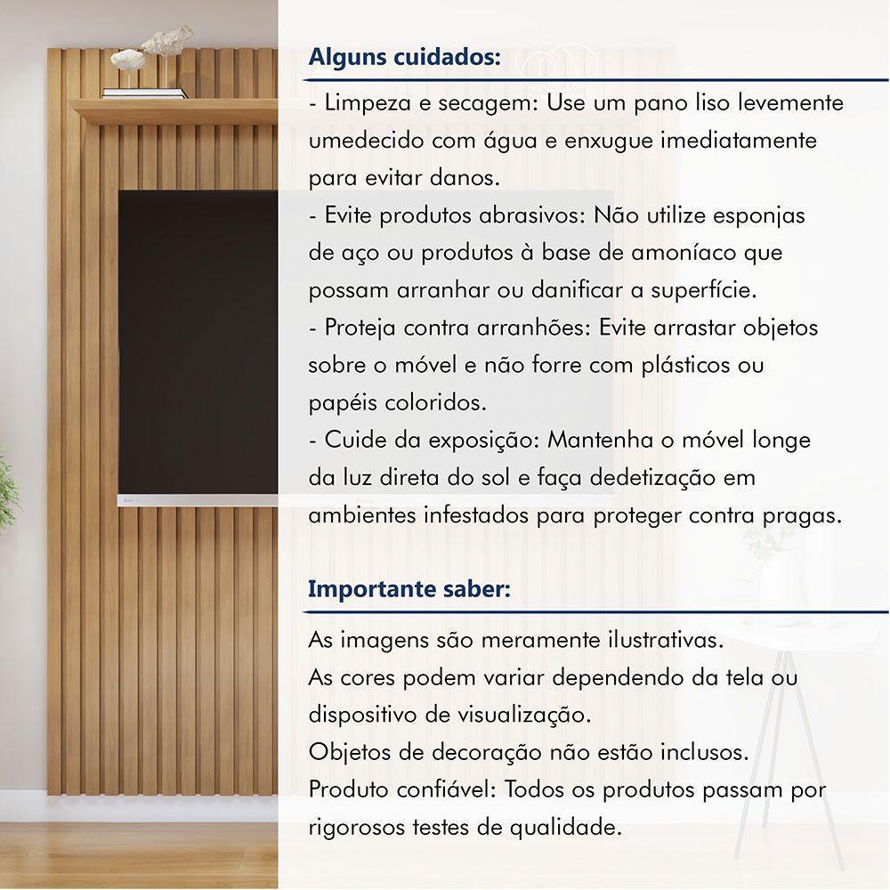 Painel Suspenso 182,8 Cm Vitória 100% Mdf Cinamomo - 9