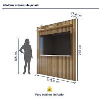 Painel Suspenso 182,8 Cm Vitória 100% Mdf Cinamomo - 7