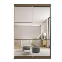 Guarda Roupa Solteiro Lila 2 Portas 6 Espelhos Minastex Freijó - 3