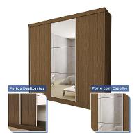 Guarda Roupa Casal Evidence 3 Portas E 3 Espelhos Minastex Freijó - 5