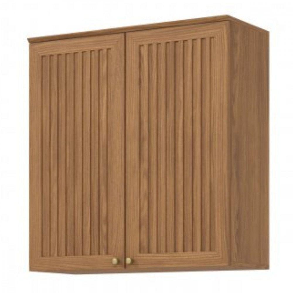 Armário Aéreo 2 Portas Ripadas 80cm Requinte Henn Nature - 1