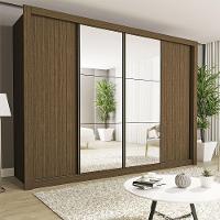 Guarda Roupa Casal Firenze Com 6 Espelhos 4 Portas Minastex Freijó - 1