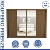 Guarda Roupa Casal Firenze Com 6 Espelhos 4 Portas Minastex Freijó - 6