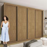 Guarda Roupa Casal Milano 4 Portas 4 Gavetas Minastex Carvalho - 6