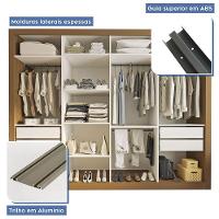 Guarda Roupa Casal Milano 4 Portas 4 Gavetas Minastex Carvalho - 8