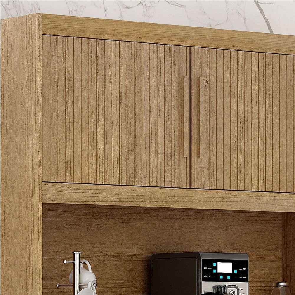 Armário De Cozinha 7 Portas 2 Gavetas Quartzo Valdemóveis Cinamomo/off White - 9