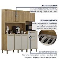 Armário De Cozinha 7 Portas 2 Gavetas Quartzo Valdemóveis Cinamomo/off White - 3