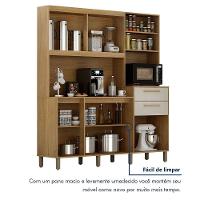 Armário De Cozinha 7 Portas 2 Gavetas Quartzo Valdemóveis Cinamomo/off White - 6