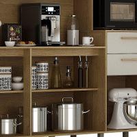 Armário De Cozinha 7 Portas 2 Gavetas Quartzo Valdemóveis Cinamomo/off White - 8