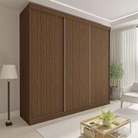 Guarda Roupa Casal Cronos 3 Pts De Correr 4 Gavetas Minastex Freijó - 2