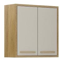 Armário Aéreo Para Cozinha 2 Portas 80cm Torino Valdemóveis Cinamomo/off White - 1