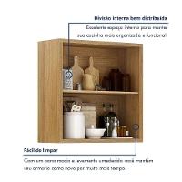 Armário Aéreo Para Cozinha 2 Portas 80cm Torino Valdemóveis Cinamomo/off White - 6