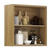 Armário Aéreo Para Cozinha 2 Portas 80cm Torino Valdemóveis Cinamomo/off White - 9