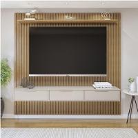 Painel Suspenso 227,6 Cm Com Nicho Vitória 100% Mdf Cinamomo/off White - 1