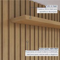 Painel Suspenso 227,6 Cm Com Nicho Vitória 100% Mdf Cinamomo/off White
