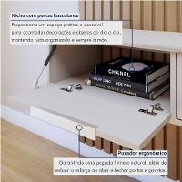 Painel Suspenso 227,6 Cm Com Nicho Vitória 100% Mdf Cinamomo/off White - 5