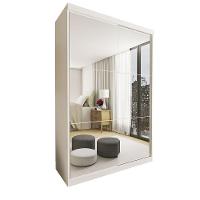 Guarda Roupa Solteiro Lila 2 Portas 6 Espelhos Minastex Branco - 2