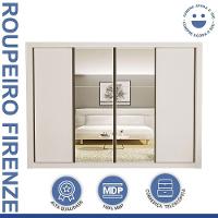 Guarda Roupa Casal Firenze Com 6 Espelhos 4 Portas Minastex Branco - 7
