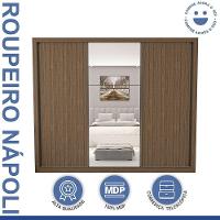 Guarda Roupa Casal Com 3 Espelhos 3 Portas Minastex Freijó - 7