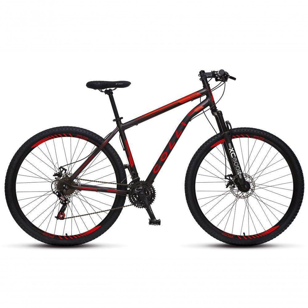 Bicicleta Athena Aro 29 Em Aço Com 21 Marchas Colli Preto Fosco/vermelho - 1