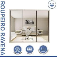 Guarda Roupa Casal Ravena Com 9 Espelho 3 Portas Minastex Branco - 7