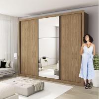 Guarda Roupa Casal Com 3 Espelhos 3 Portas Minastex Carvalho - 6