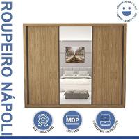 Guarda Roupa Casal Com 3 Espelhos 3 Portas Minastex Carvalho - 7