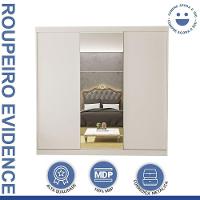 Guarda Roupa Casal Evidence 3 Portas E 3 Espelhos Minastex Branco - 7