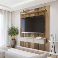 Painel Suspenso 182,8 Cm Com Nicho Vitória 100% Mdf Cinamomo/grafite - 5