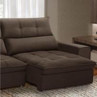 Sofa 3 Lugares Retratil E Reclinavel Ferguile Lotus Marrom - 3
