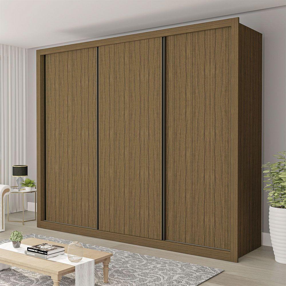 Guarda Roupa Casal Nápoli 3 Portas 6 Gavetas Minastex Freijó - 1