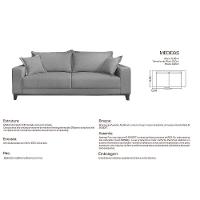 Sofá Fixo Living 3 Lugares Pequim 2.00m Veludo Bege Cinza Profundo - 4