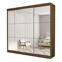 Guarda Roupa Casal Isabela 3 Portas E 9 Espelhos Minastex Freijó - 2