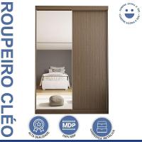 Guarda Roupa Solteiro Cléo 2 Portas E 3 Espelhos Minastex Freijó - 8