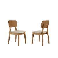 Kit 2 Cadeiras Valença Móveis Minas Linho Cinza - 3