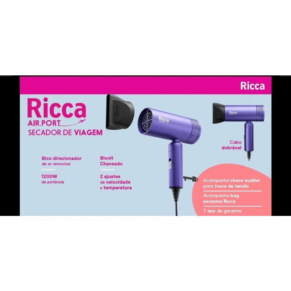 Air.port Secador De Viagem Bivolt Compacto E Dobravel Ricca - 4
