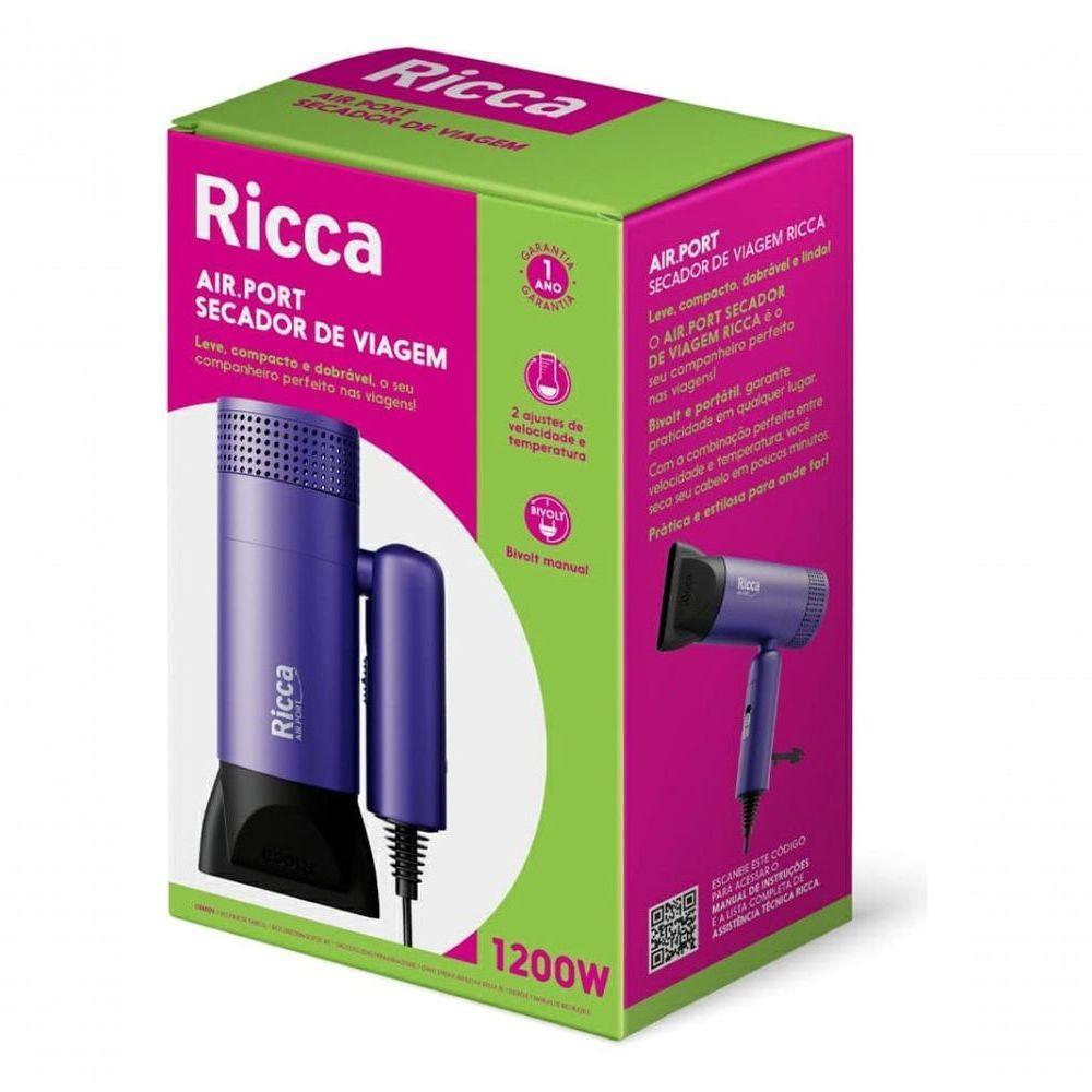 Air.port Secador De Viagem Bivolt Compacto E Dobravel Ricca - 6