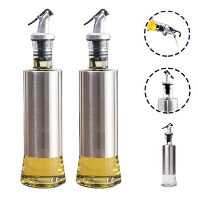 Kit 2 Porta Azeite Vinagre Shoyu 300ml Inox Dosador Moderno