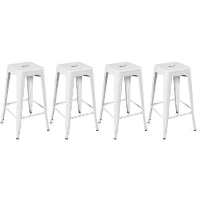 Kit 4 Banquetas Altas 76 Cm Branco