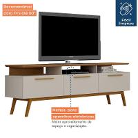 Rack Para Tv São Paulo Até 70 Polegadas 1 Porta Valdemóveis Off White Com Cinamomo - 6